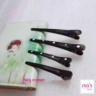 Kẹp mỏ vịt kim loại dài 8cm 6cm sơn đen bóng đơn giản siêu bền đẹp