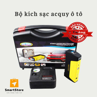 Bộ kích nổ khẩn cấp cho xe hơi kèm bơm lốp , Dung lượng cao, Đa chức năng bảo hành 6 tháng