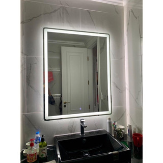 Gương đèn led - cảm ứng - hình chữ nhật, size: 40x60cm, 50x70cm