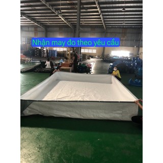 [ LOẠI DÀY ] BỂ BẠT , TRÁNG BẠT , BỂ NUÔI TÔM CÁ, BỂ BƠI MÀU XÁM TRẮNG, (Nhận May Theo Kich Thước Yêu Cầu)