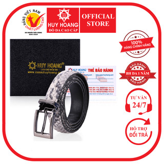 Thắt lưng nữ da trăn Huy Hoàng màu trắng HP5309