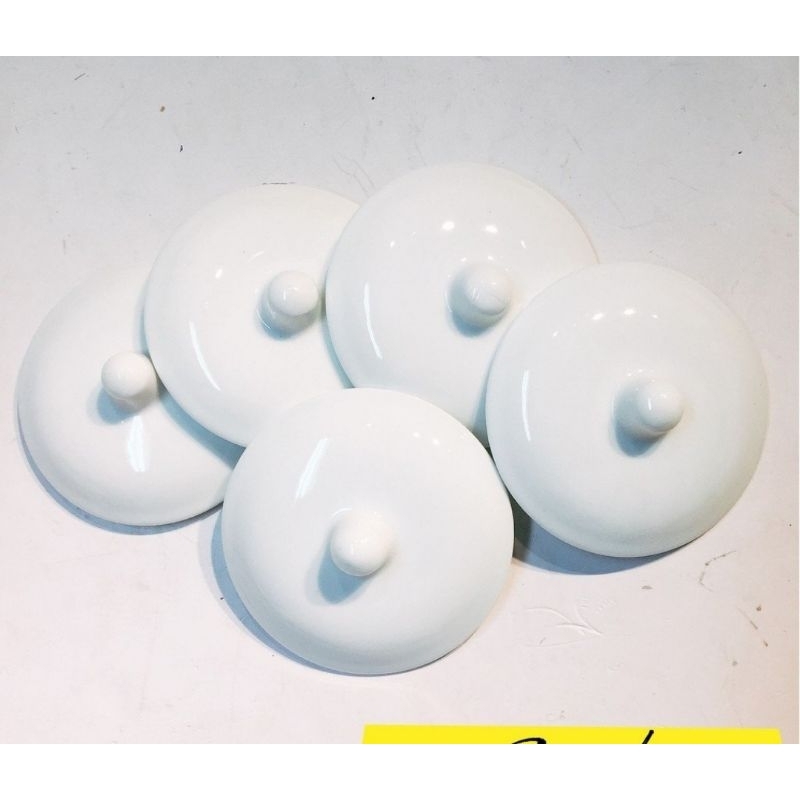 Nắp cốc sứ trắng Bát Tràng cao cấp