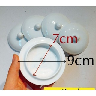 Nắp cốc sứ trắng Bát Tràng cao cấp