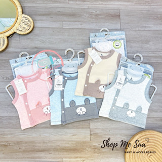 MOON Áo gile nỉ nhung cài chéo mẫu mới