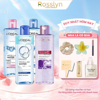 Nước tẩy trang l'oreal paris 3-in-1 micellar water 400ml - rosslyn store