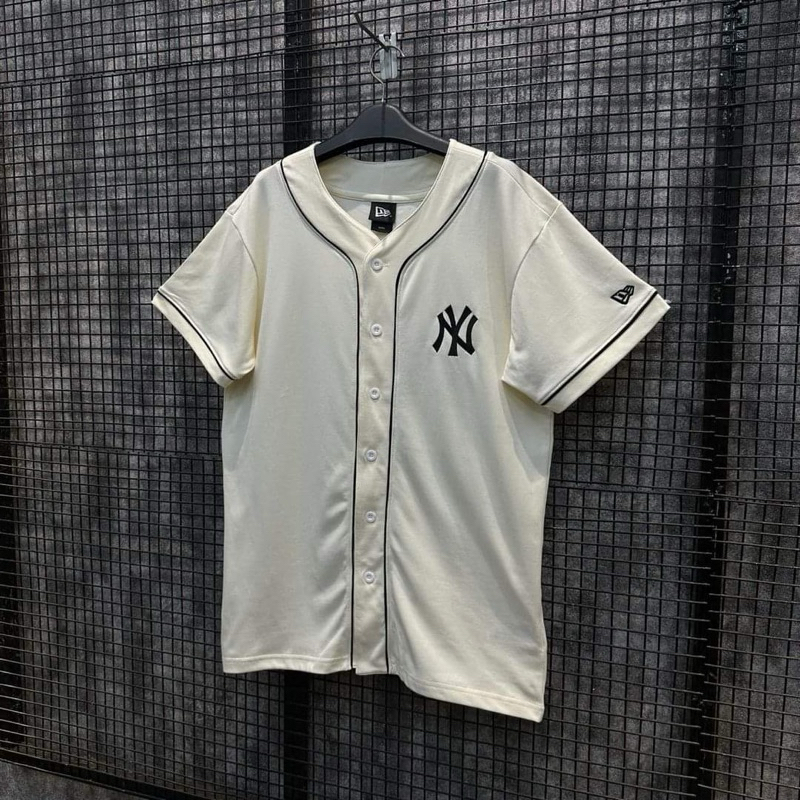 NewEra Baseball Jersey Black Short Sleeve  T-shirt