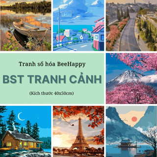 Tranh Sơn Dầu Số Hóa Phong Cảnh Nhiều Mẫu Hot Trend Sondausohoa - Tranh Tô Màu Theo Số