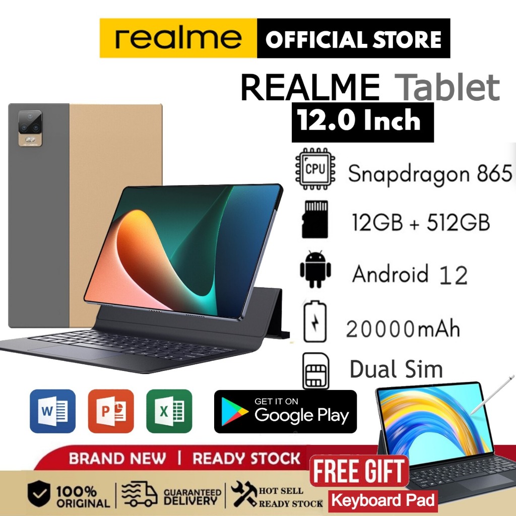 Realme Pad P70 2024 | 16GB RAM+512GB ROM | Snapdragon 865 | Pin 20000mAh | Hỗ trợ 2 SIM
