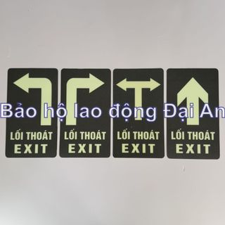 Decal dán chỉ dẫn lối thoát hiểm exit dạ quang (30x17cm)