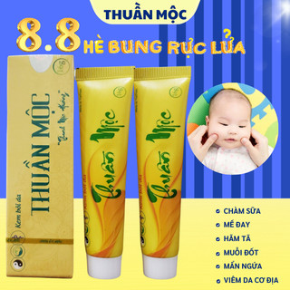 Combo thuần mộc bôi da kem bôi da thuần mộc chàm sữa thanh mộc hương chính hãng 16g