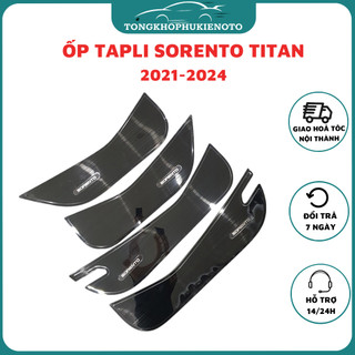 Ốp Tapli cánh cửa xe Kia Sorento 2021-2022-2023-2024 Mẫu Titan - Bộ 4 ốp (có tặng kèm keo dính thêm)