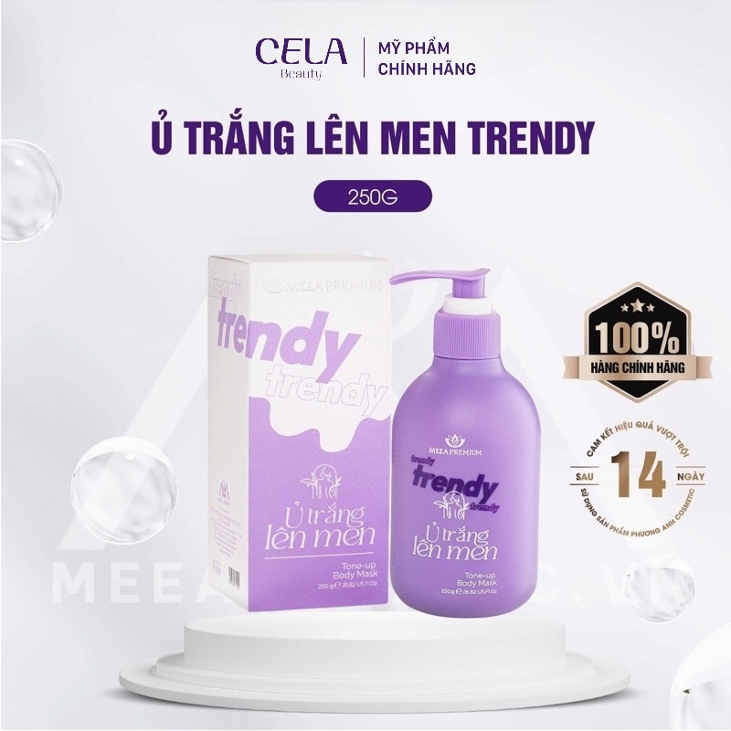 Ủ Trắng Lên Men Meea Organic Body Trendy Meea Premium - 250ml - Cela Beauty