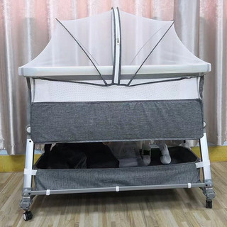 Nôi cũi gấp gọn em bé nâng hạ độ cao LOVE, Nôi di động đa năng, bập bênh,  cho bé 0-3 tuổi, mang đi kèm túi xách
