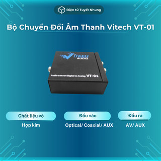 Bộ chuyển đổi âm thanh vitech vt-01 - bộ chuyển đổi âm thanh optical, chuyển đổi âm thanh bh lỗi 1-1