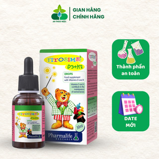 Fitobimbi D3+K2.Bổ Sung Vitamin D3K2 Giúp Hấp Thụ Canxi Vào Xương Răng Chắc Khỏe