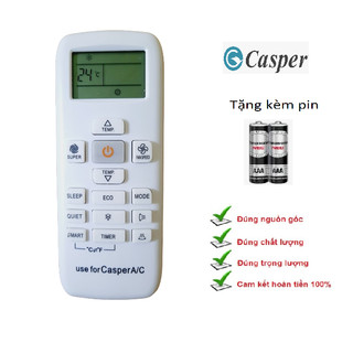 Remote máy lạnh, Điều khiển điều hòa Casper hàng tốt 100%