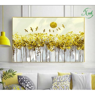 Tranh canvas rừng vàng nhiều kích thước trang trí nội thất sang trọng