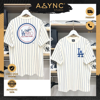 (Auth) Áo Thun New Era x MLB LA Dodgers Kẻ Sọc All Star 1980 Màu Kem | CODE: 60334723 - Async Studio