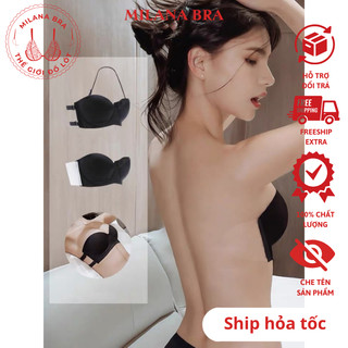  Áo lót MILANA áo ngực nữ  AC080 thiết kế mặc hở lưng đệm dày nâng ngực phối 3 kiểu thay đổi 