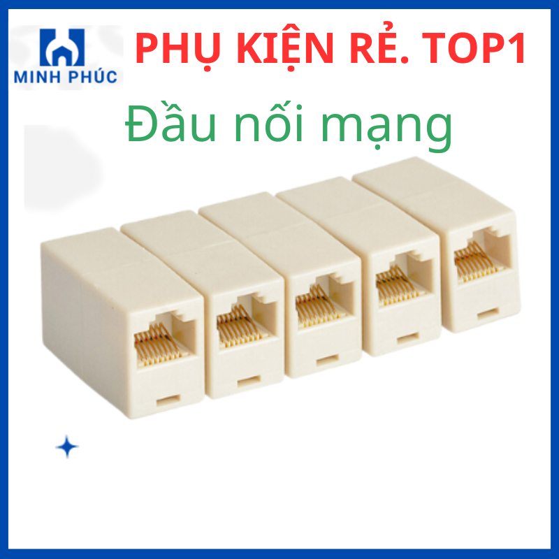 đầu nối mạng màu trắng  Rj45, cầu nối mạng rj45, đầu nối dây mạng rj45, đầu nối dây mạng