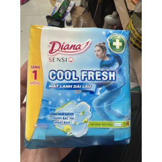 BĂNG VỆ SINH DIANA SENSI COOL FRESH SIÊU MỎNG không cánh 8 MIẾNG ( mẫu mới)