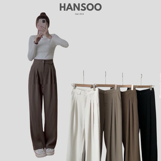 YN401 Quần suông túi nắp hàng quảng châu đẹp , quần ống rộng cullotess vải tây hàng đẹp ảnh mẫu lên dáng HANSOO