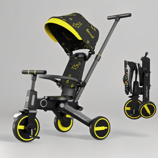 Xe đạp 3 bánh em bé kiêm xe đấy, xe chòi chân, xe thăng bằng 6in1 Uonibaby, gấp gọn, dành cho bé từ 1 - 5 tuổi