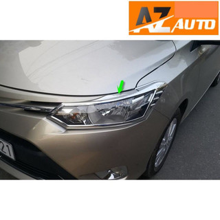 Ốp viền đèn pha Toyota Vios 2014-2018 - hàng cao cấp