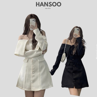 THANH LÝ GHỈ BÁN Y10 Váy trễ vai dáng chữ A tiểu thư hai lớp sang trọng lịch sự ( Ảnh thật 100% ) HANSOO