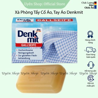 Xà bông xà phòng làm sạch cổ áo denkmit hàng đức, tẩy vết bẩn cứng đầu như dầu, mỡ, son môi, mực