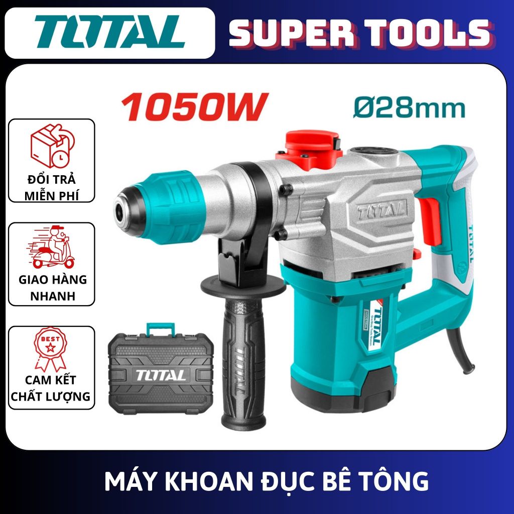 TOTAL Máy khoan đục bê tông (1050W) TH110286 <HÀNG CHÍNH HÃNG>