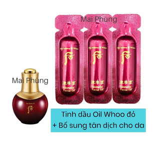 10 gói tinh dầu Whoo đỏ Red Wild Ginseng Facial oil