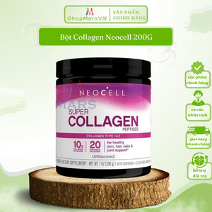 Bột Collagen Thuỷ Phân Không Mùi Neocell 200g, Bột Super Collagen Peptides Neocell - ShopMarsVN