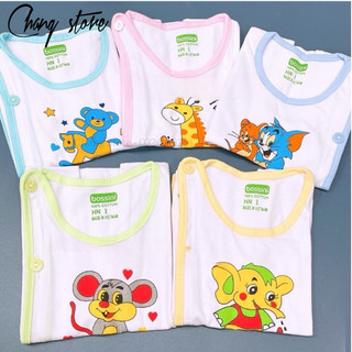 Áo tay ngắn bossini 100% cotton Cho bé từ 3-8kg