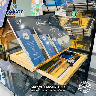 [DA ĐEN] Sổ Vẽ Màu Nước Canson 1557 300gsm 20 Tờ