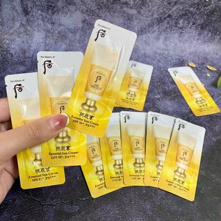 Combo 10 gói Kem chống nắng chống nhăn Whoo Essential Sun Cream SPF 50+, PA+++