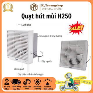 Quạt hút mùi H250, gắn tường Senko H250 (40W) - Hút 2 chiều thông gió,  Vệ Sinh Mini Công Nghiệp