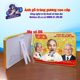 TRANH ẢNH ĐỂ BÀN TRÁNG  GƯƠNG BÁC HỒ BÁC GIÁP BÁC TRỌNG CAO CẤP