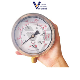Đồng hồ đo áp suất chân không, nước, khí hơi, HXC -76cmHg 5kg 7kg 10kg 15kg 25kg 50kg 100kg 150kg 250kg 400kg