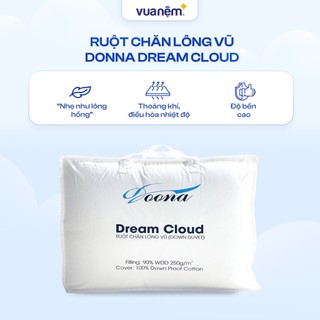 Ruột chăn lông vũ tự nhiên Doona Dream Cloud 90% lông nhung, siêu nhẹ, thoáng khí, cực kì êm ái