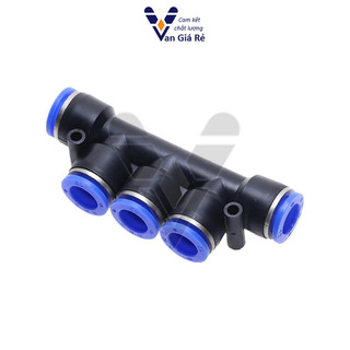 Đầu nối chia 5 ngã khí nén PK ống 4mm 6mm 8mm 10mm 12mm