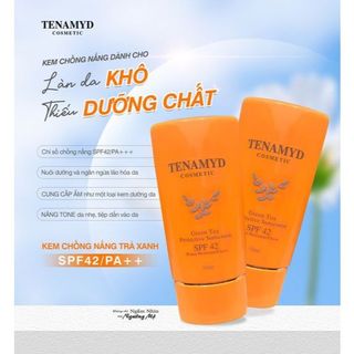 Kem chống nắng TENAMYD Trà xanh, dành cho da dầu và da hỗn hợp Green Tea Protective Suncreem SPF42/PA++ 70ml