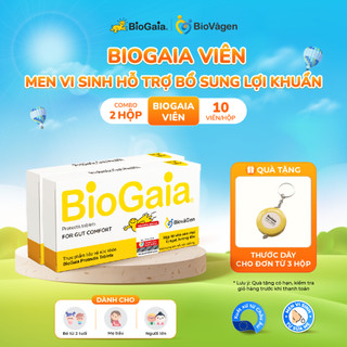 Combo 2 men vi sinh BioGaia ProTectis Dạng viên cải thiện hệ tiêu hóa Thụy Điển hộp 10 viên