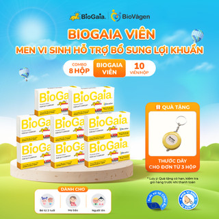 Combo 8 men vi sinh BioGaia ProTectis Dạng viên cải thiện hệ tiêu hóa Thụy Điển hộp 10 viên