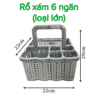 Giỏ đựng đồ nail 6 ngăn có tay xách nhựa dẽo siêu bền kiểu dáng xinh xắn🔥GIÁ RẺ🔥 đựng dụng cụ nail đựng đồ dùng  cá nhân
