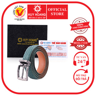 Thắt lưng nữ da trăn Huy Hoàng màu xanh rêu HP5315
