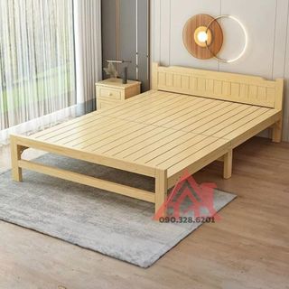 Giường xếp gỗ thông 150cm xếp gọn - giường ngủ gấp gọn thông minh