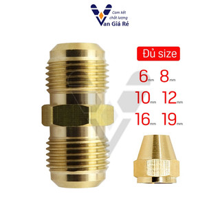 Nối 2 đầu côn lồi ống đồng 6mm 8mm 10mm 12mm 16mm 19mm, 2 đẫu lã