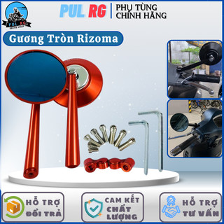 Gương xe máy tròn Rizoma thời trang chống chói nhôm cao cấp cho xe Wave AB Airblade SH SH Mode...