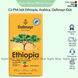 Cà phê bột arabica ethiopia số 1 thế giới dallmayr hàng đức, hái bằng tay, 500g